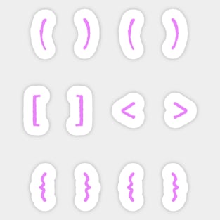 Pink Typewriter Symbols Sticker